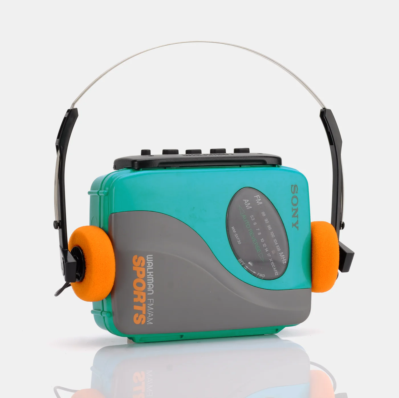 SONY SPORTS WALKMAN WM-SXF30 TEAL AM/FM PORTABLE CASSETTE PLAYER SONY SPORTS WALKMAN WM-SXF30 TEAL AM/FM PORTABLE CASSETTE PLAYER