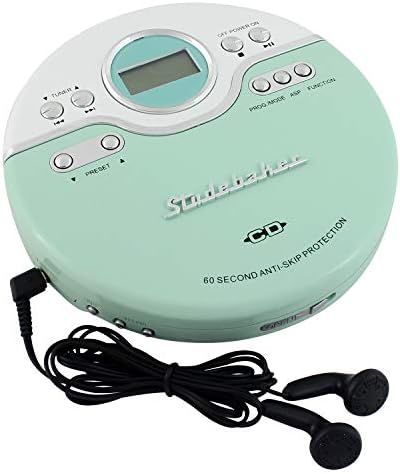 Studebaker (Mint green) SB3703BW Joggable Personal CD Player