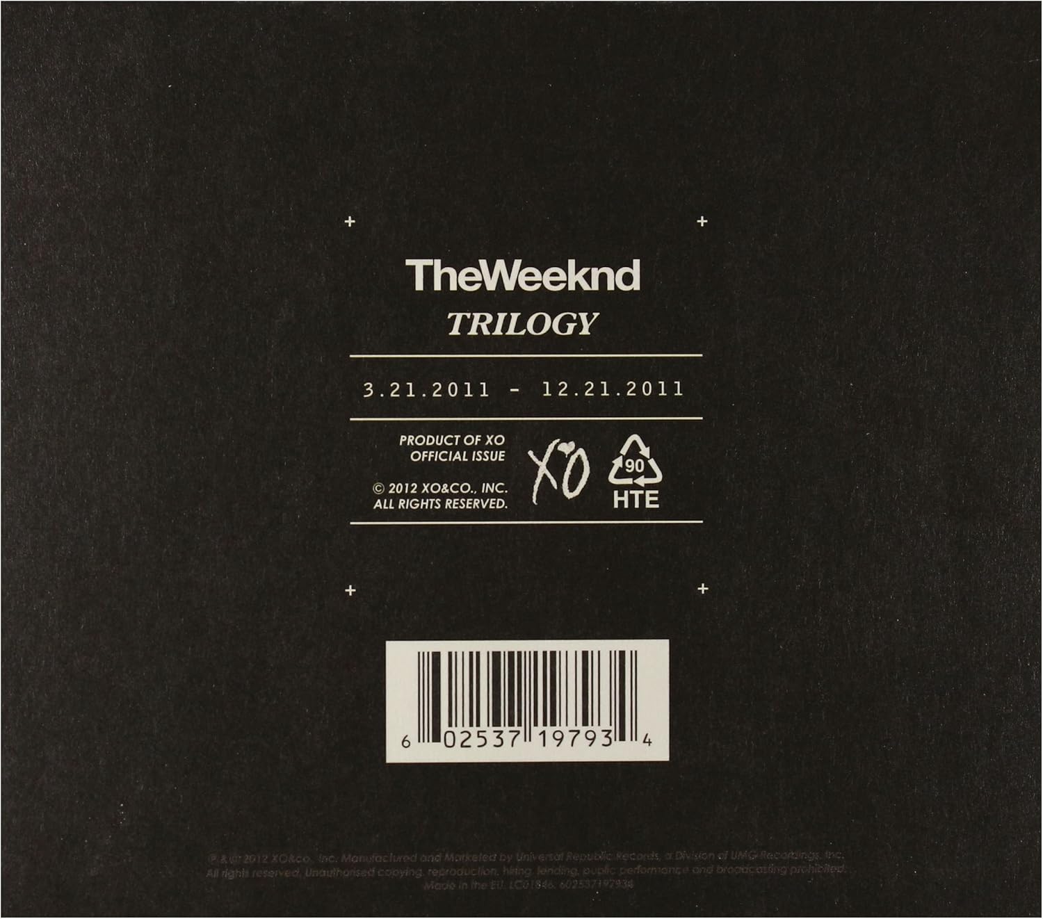 The Weeknd Trilogy CD High Fidelity Vinyl the-weeknd-trilogy-cd-high-fidelity-vinyl