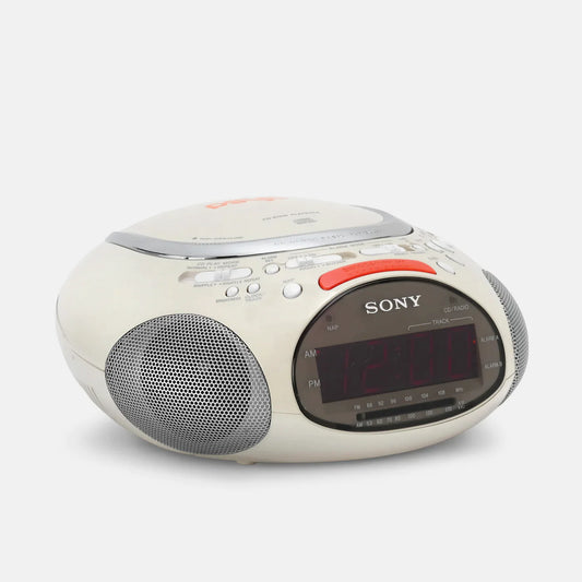 SONY BOOMBOX PSYC ICF-CD832 WHITE FM/AM CD CLOCK RADIO (NEW IN BOX)
