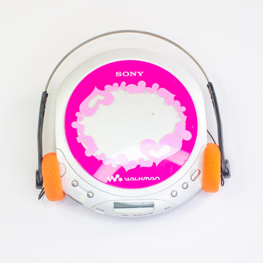 SONY D-EQ550 PINK HEARTS PORTABLE CD PLAYER