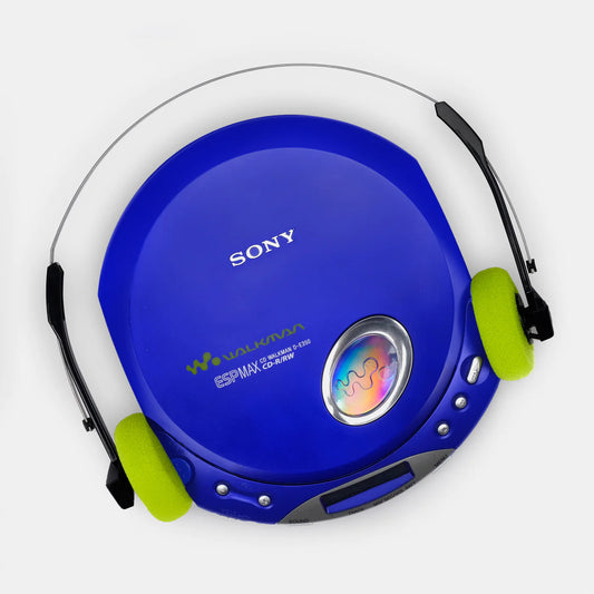 SONY WALKMAN D-E350 BLUE PORTABLE CD PLAYER