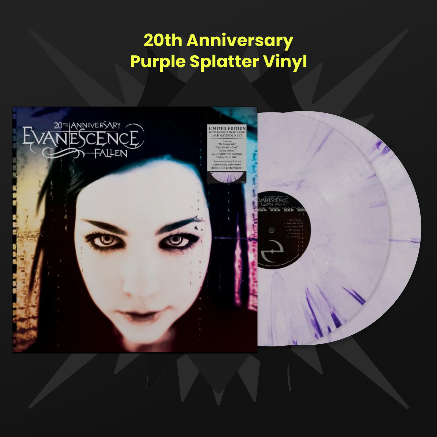 Evanescence Fallen (20th Anniversary Purple Splatter Vinyl) High
