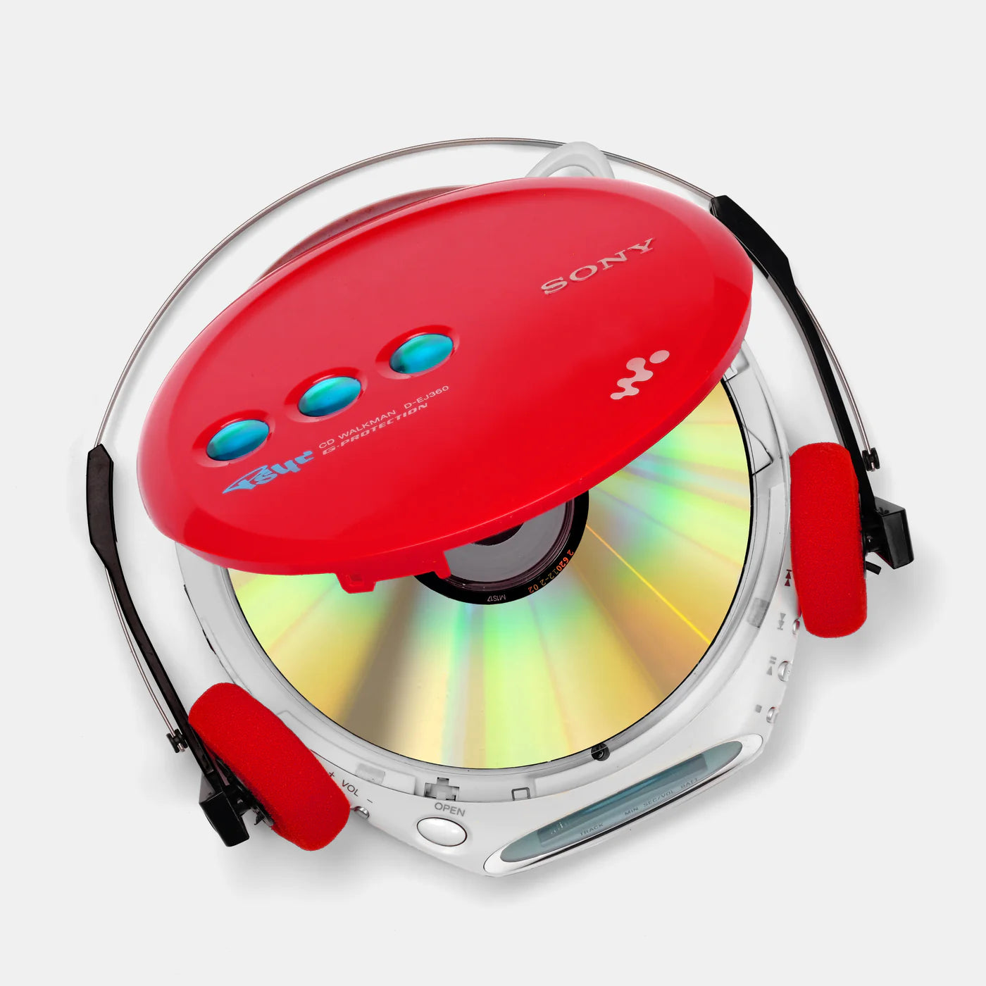 SONY PSYC D-EJ360 RED PORTABLE CD PLAYER