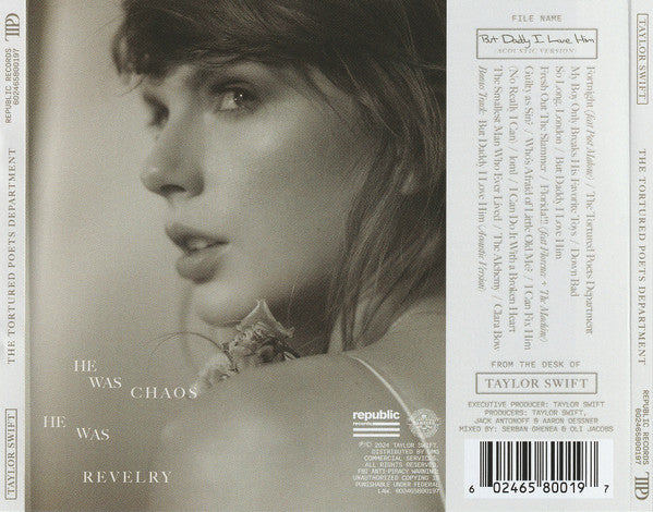 Taylor Swift / The Tortured Poets Department - CD