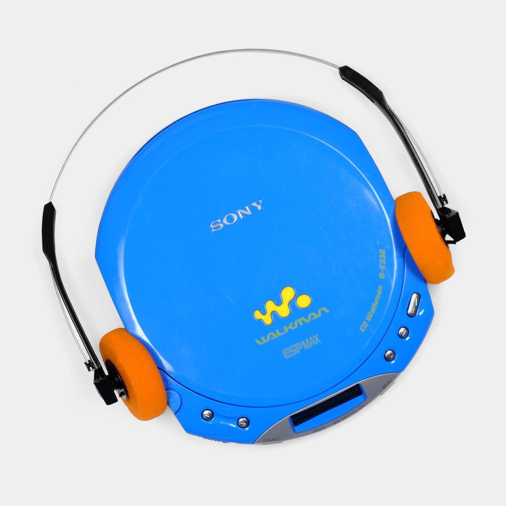 SONY D-E330 BLUE PORTABLE CD PLAYER