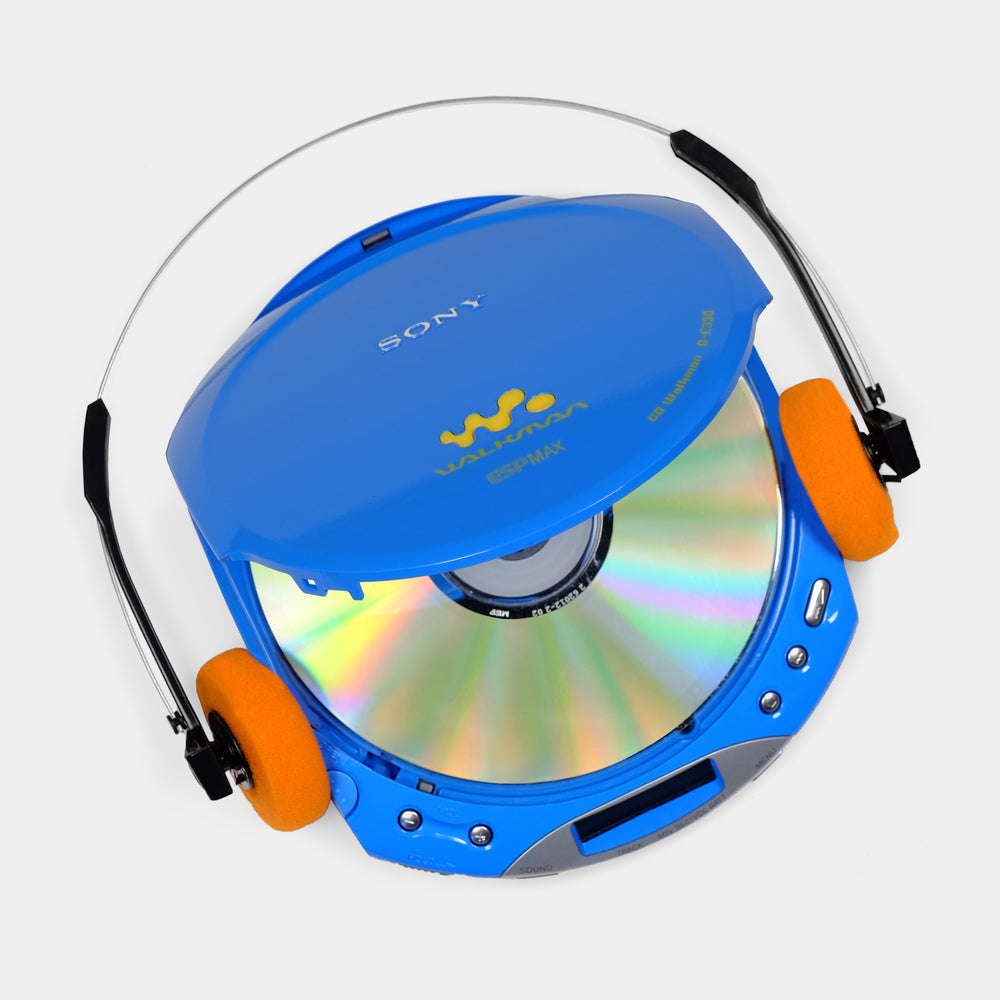 SONY D-E330 BLUE PORTABLE CD PLAYER